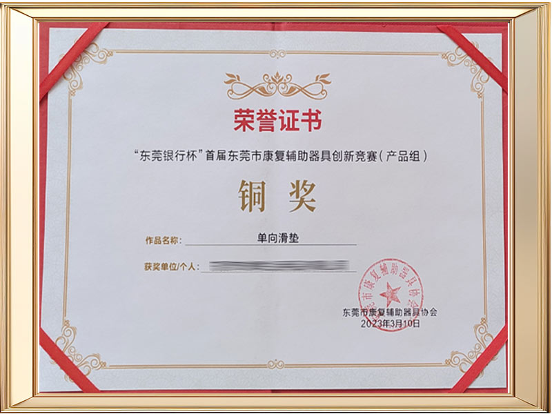 Bronze Award for One-way Sliding Mat