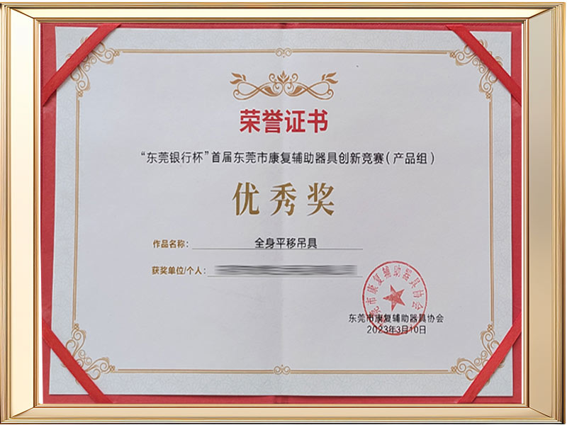 Outstanding Award for Full-Body Sliding Lifting Gear