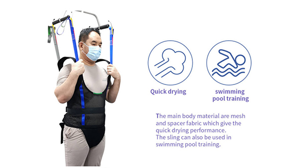 The sling can also be used in swimming pool training