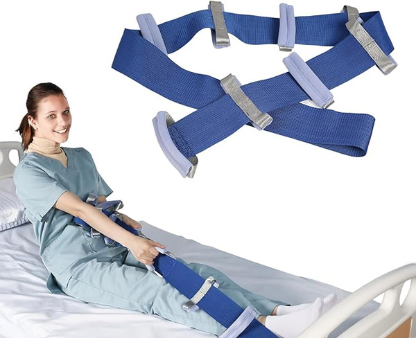 Patient using gait assist sling with caregiver support