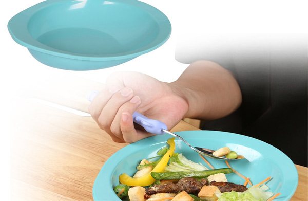 Assistive servingware including non-slip bowls