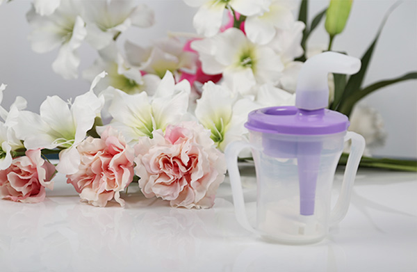 Dysphagia management cups and divided plates