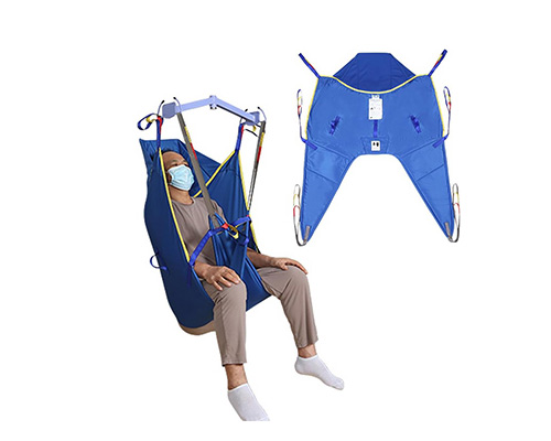 Patient lift sling in use