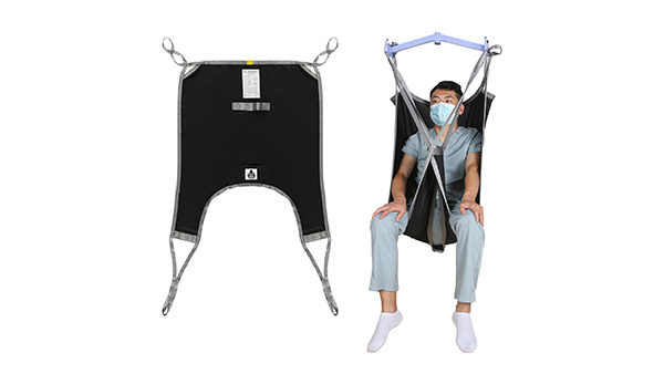 Padded divided leg slings for seated transfers