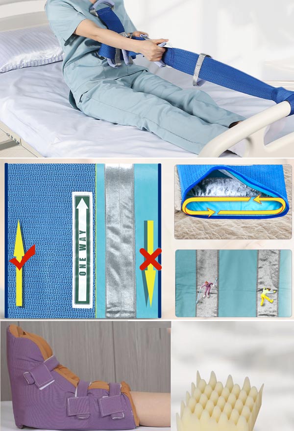 Adjustable limb slings and pressure-relieving cushions