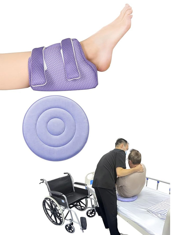 3D heel protectors and pressure-relieving cushions
