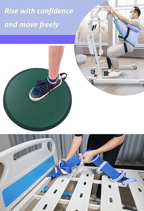 Gait-assist sling and pivot disc in use